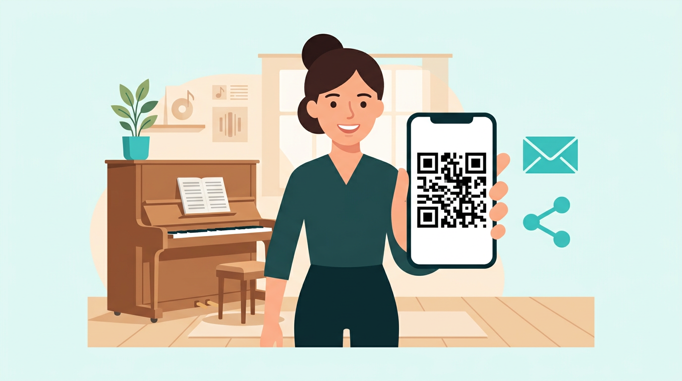 Host issues a lesson QR code